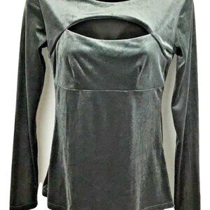 BOSTON PROPER Woman Keyhole Front & Back Silver Ve